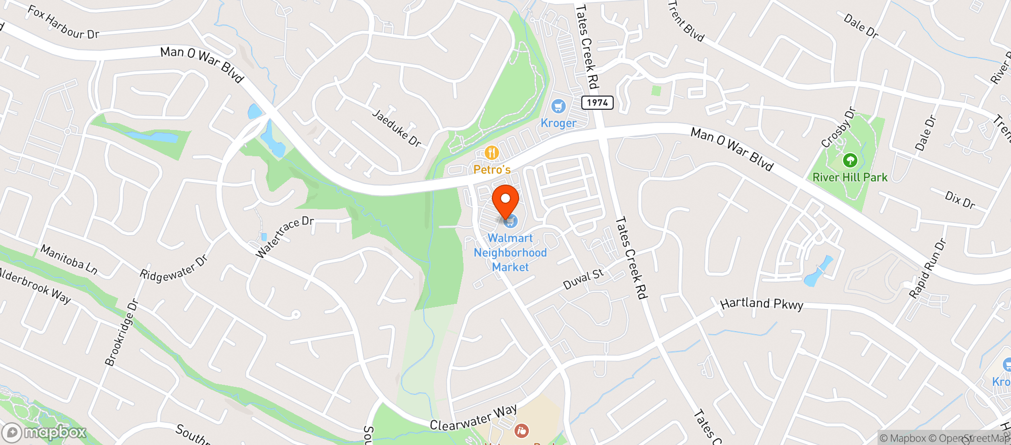 Map showing Walmart Neighborhood Market