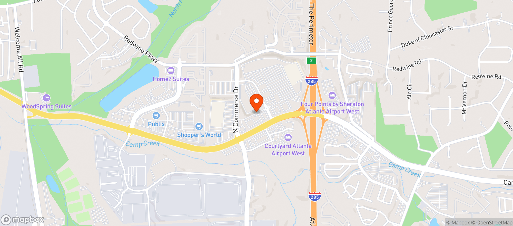 Map showing Vitamin Shoppe - Camp Creek