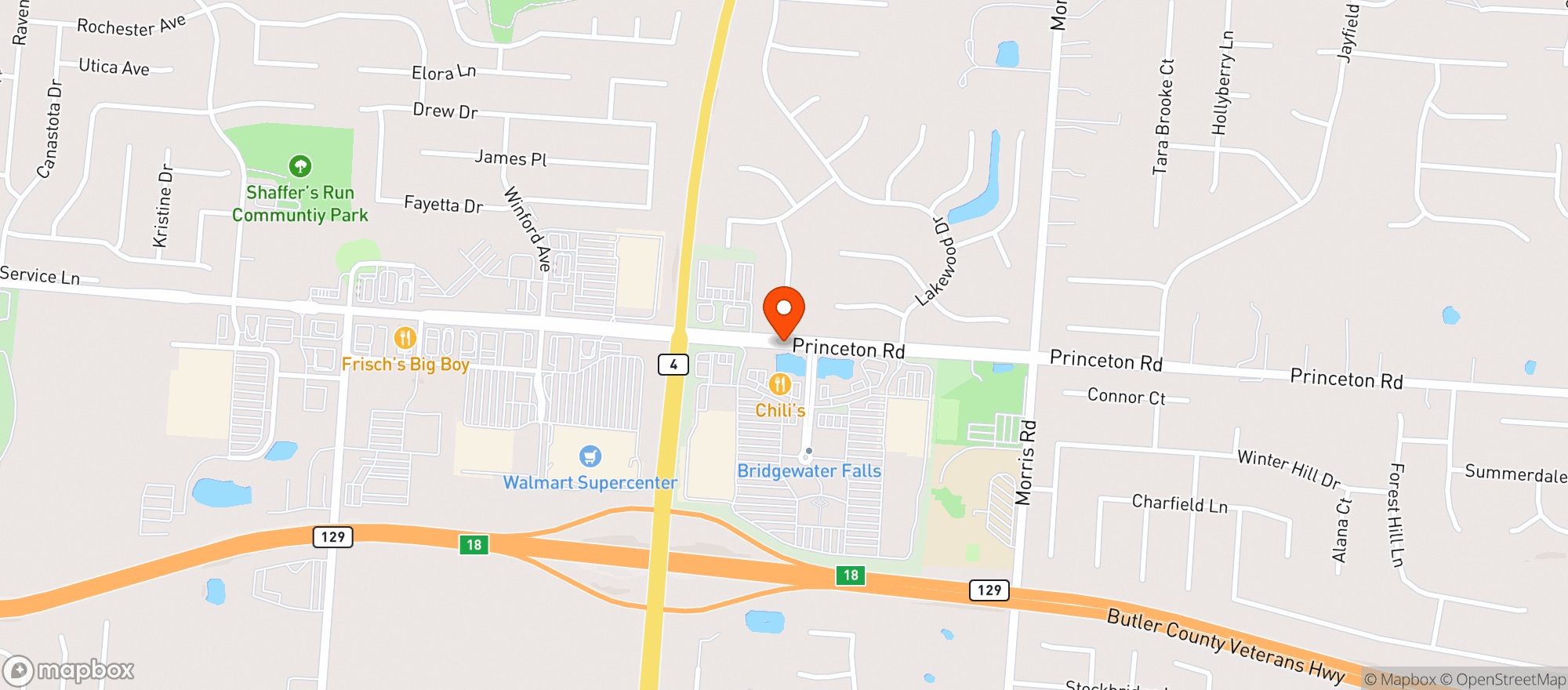Map showing Gnc