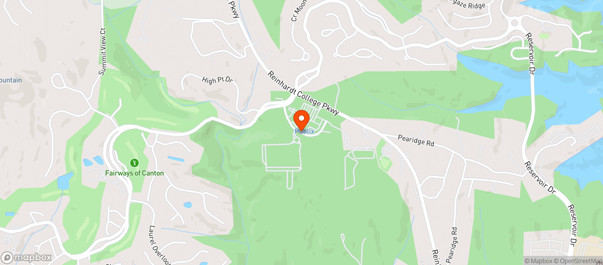 Map showing Publix Super Market