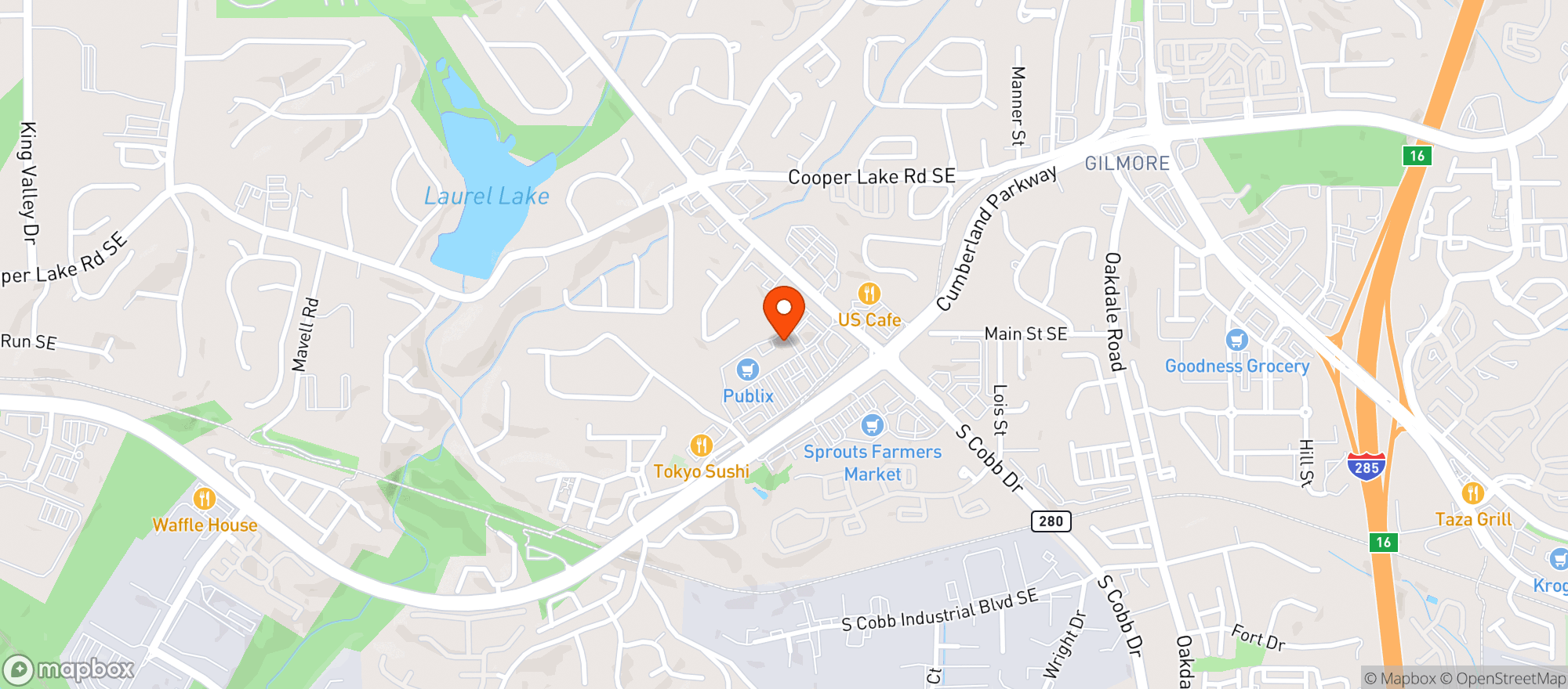 Map showing Publix Super Market #753