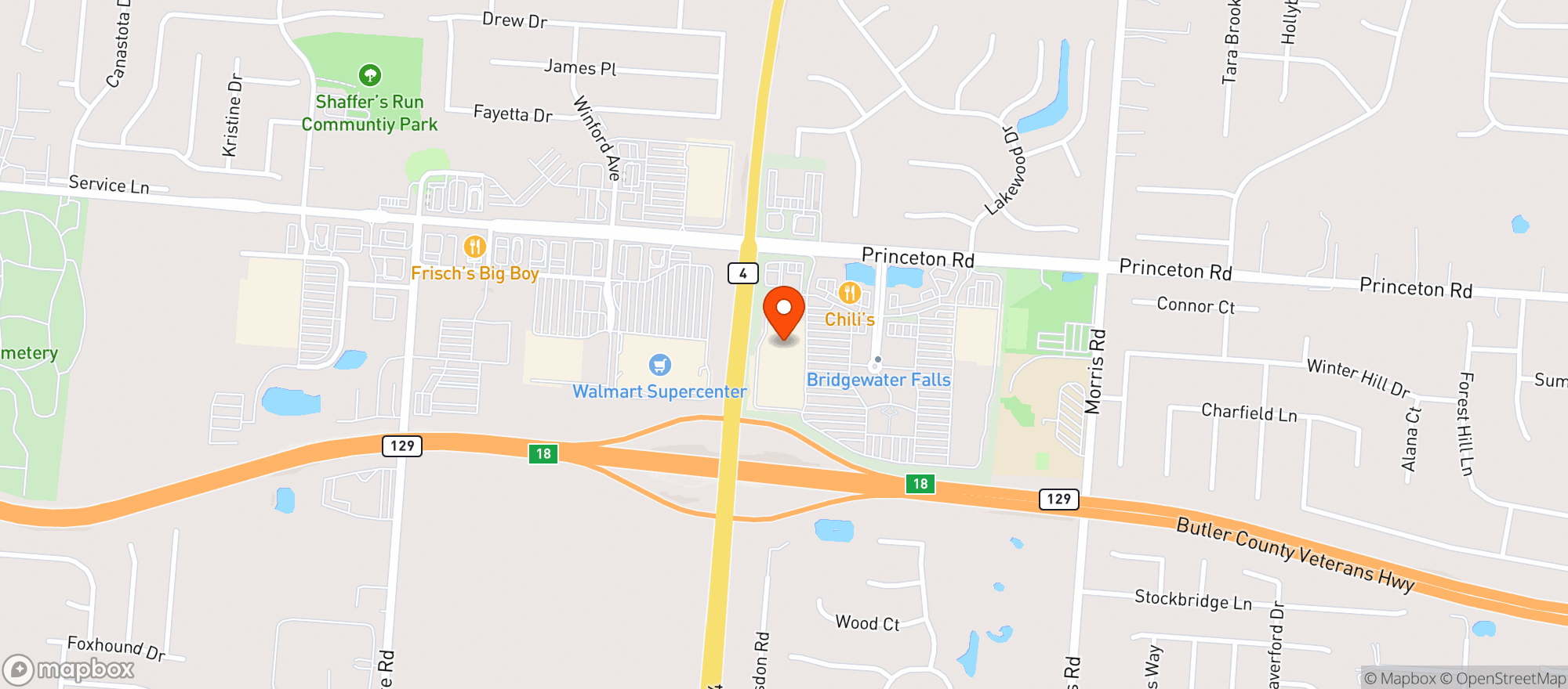 Map showing Target