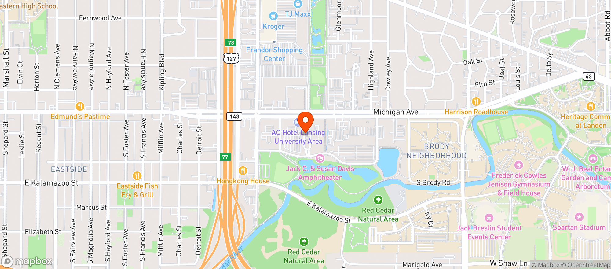 Map showing Old Bag Of Nails