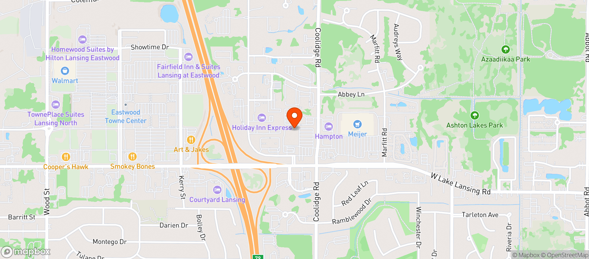 Map showing Kroger