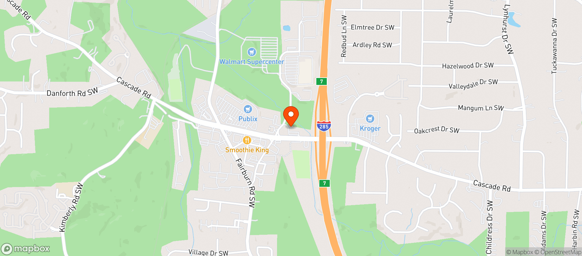 Map showing Bp Cascade Rd