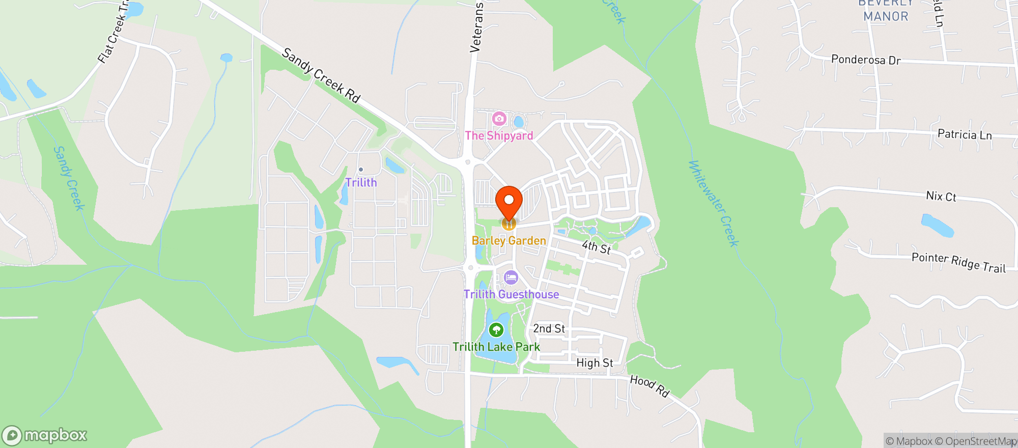 Map showing Barleygarden Kitchen And Craft Bar - Pinewood