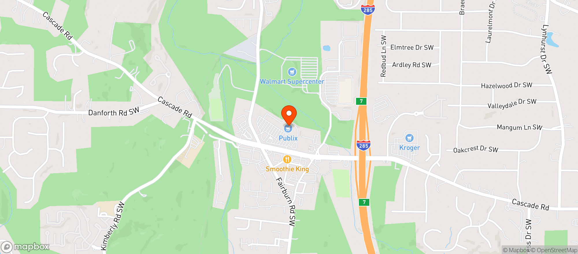 Map showing Publix