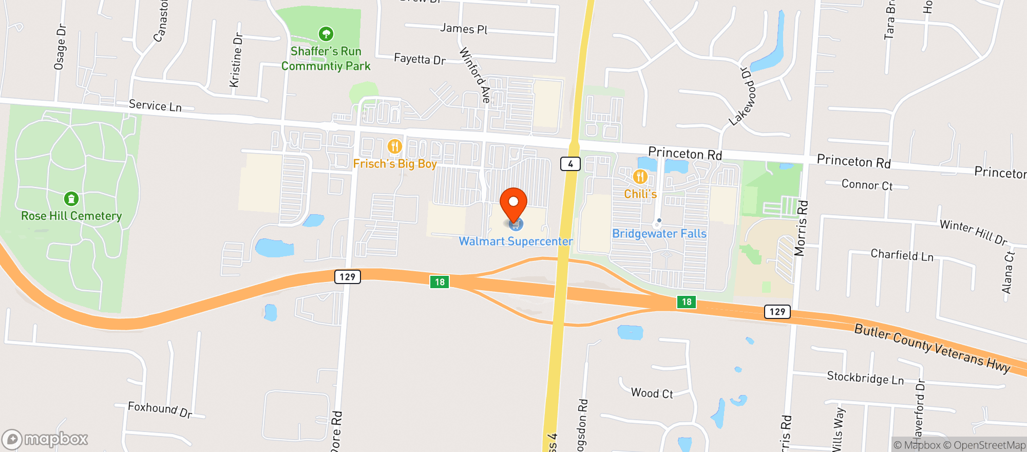Map showing Walmart Supercenter #3502