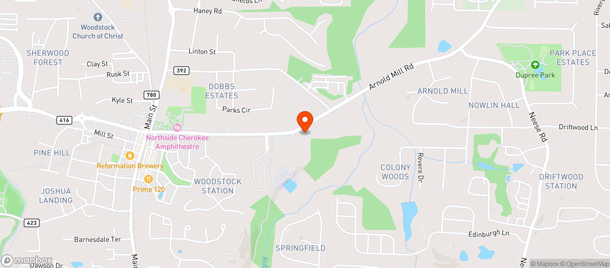 Map showing 41751 Arnold Mill Chevron