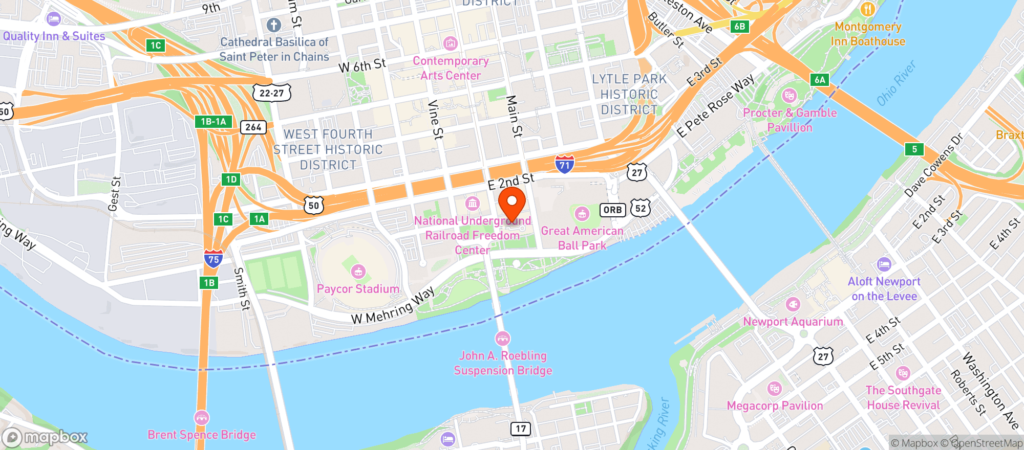 Map showing Jefferson Social