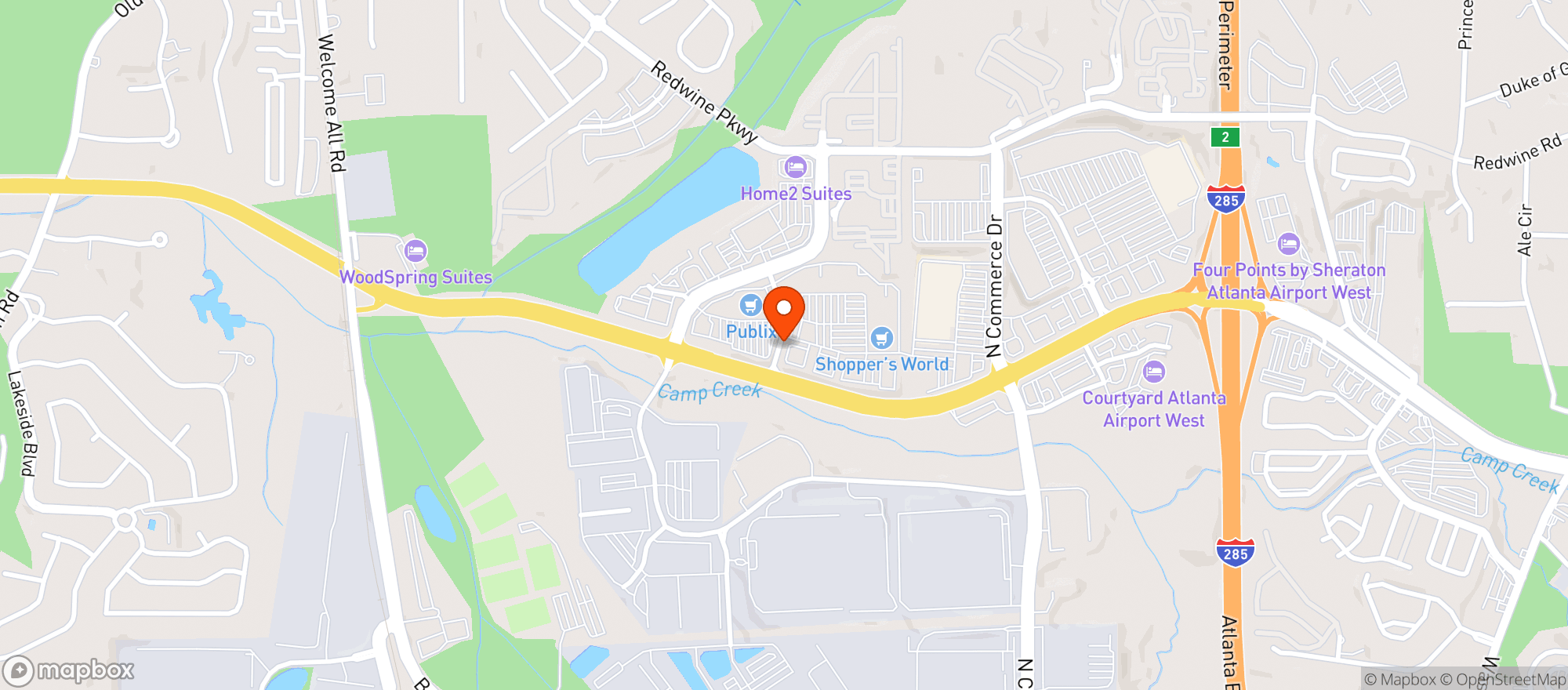 Map showing Gnc - 7149 - Camp Creek Marketplace