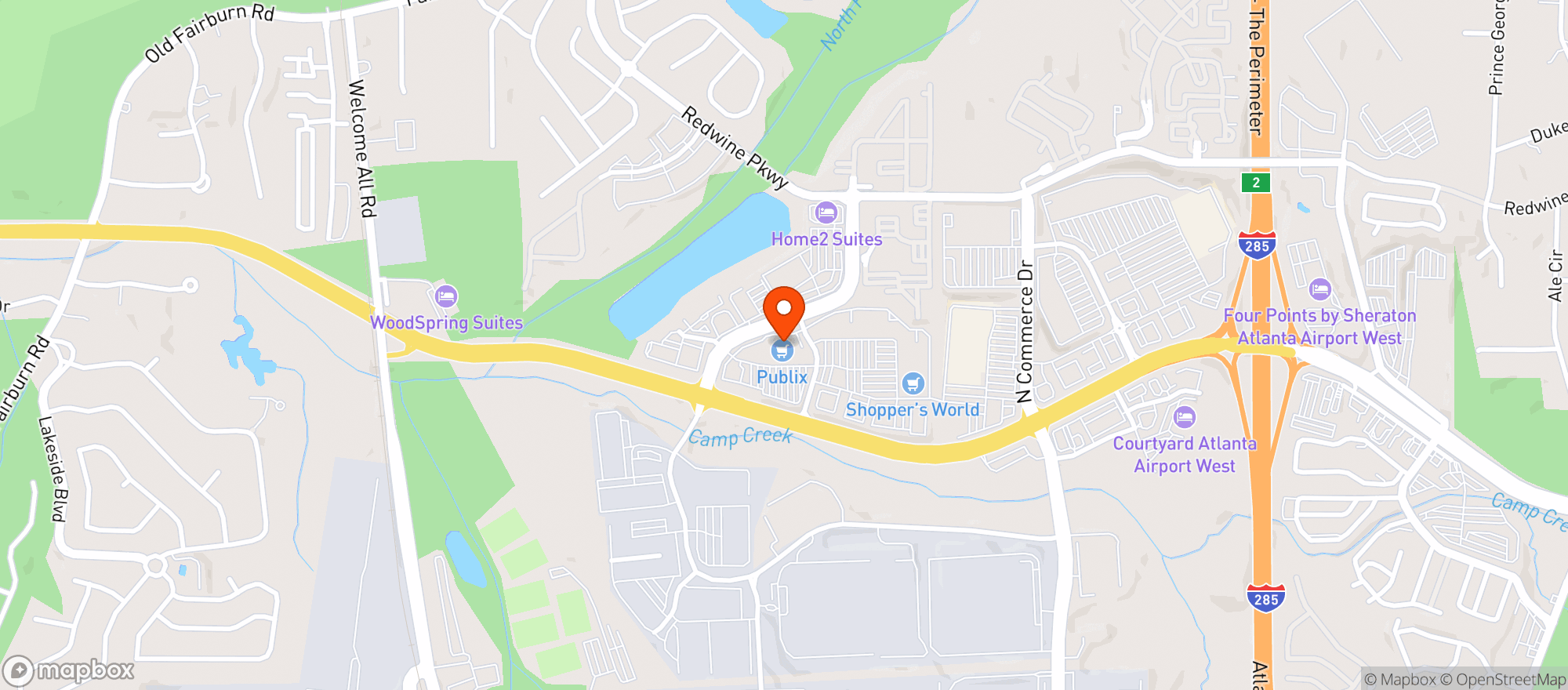 Map showing Publix