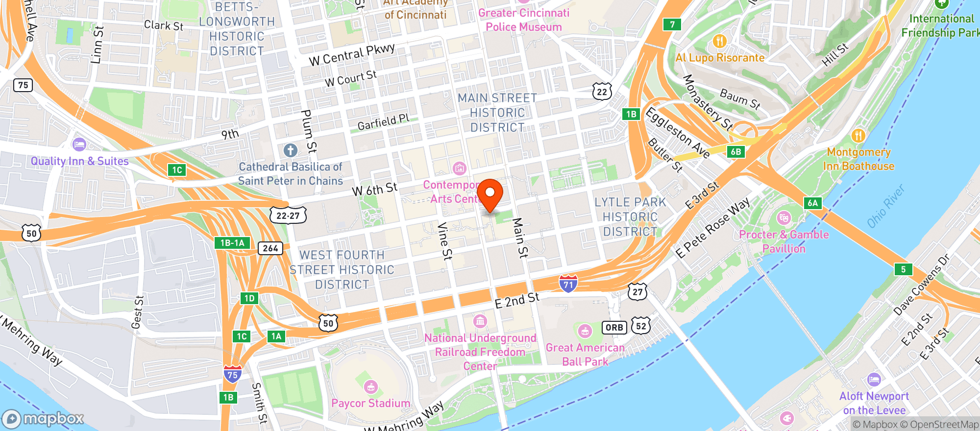 Map showing Mca Center