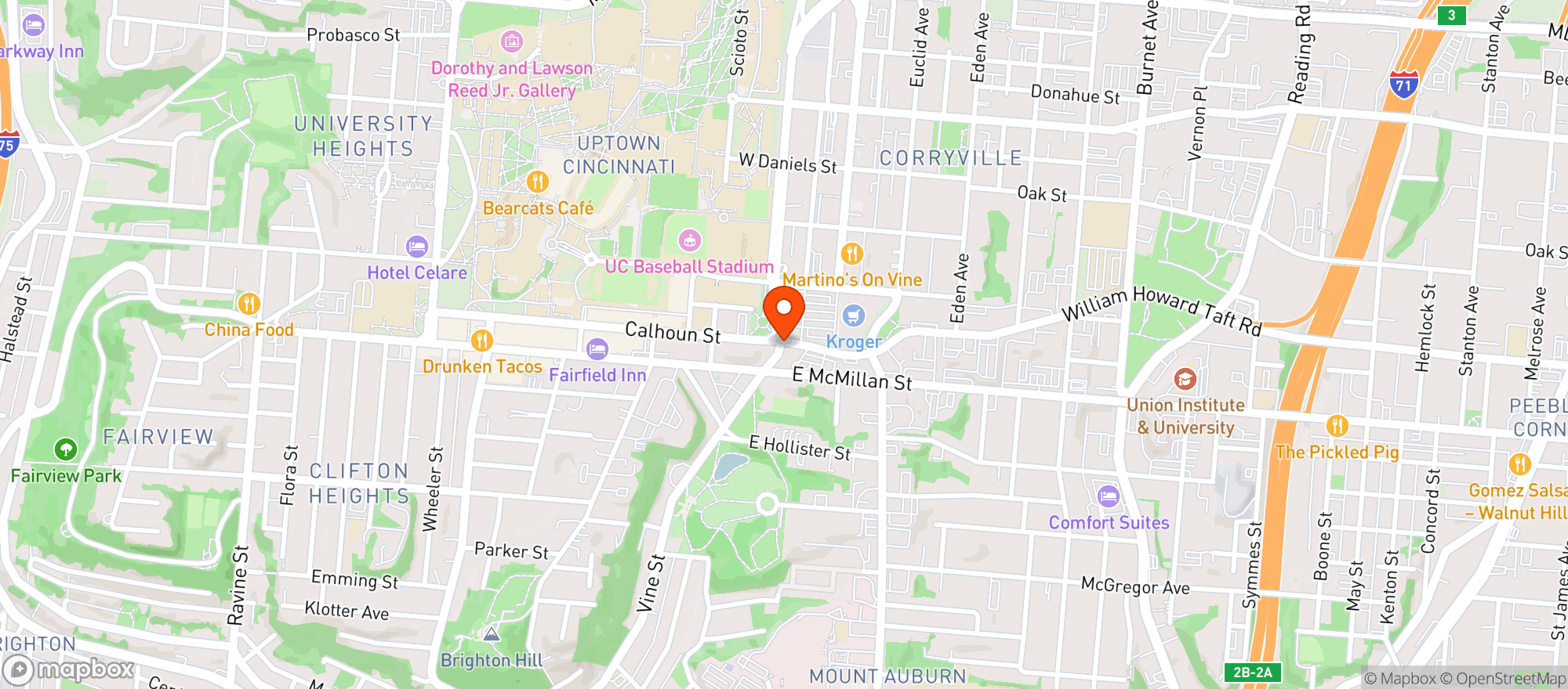Map showing Dive Bar