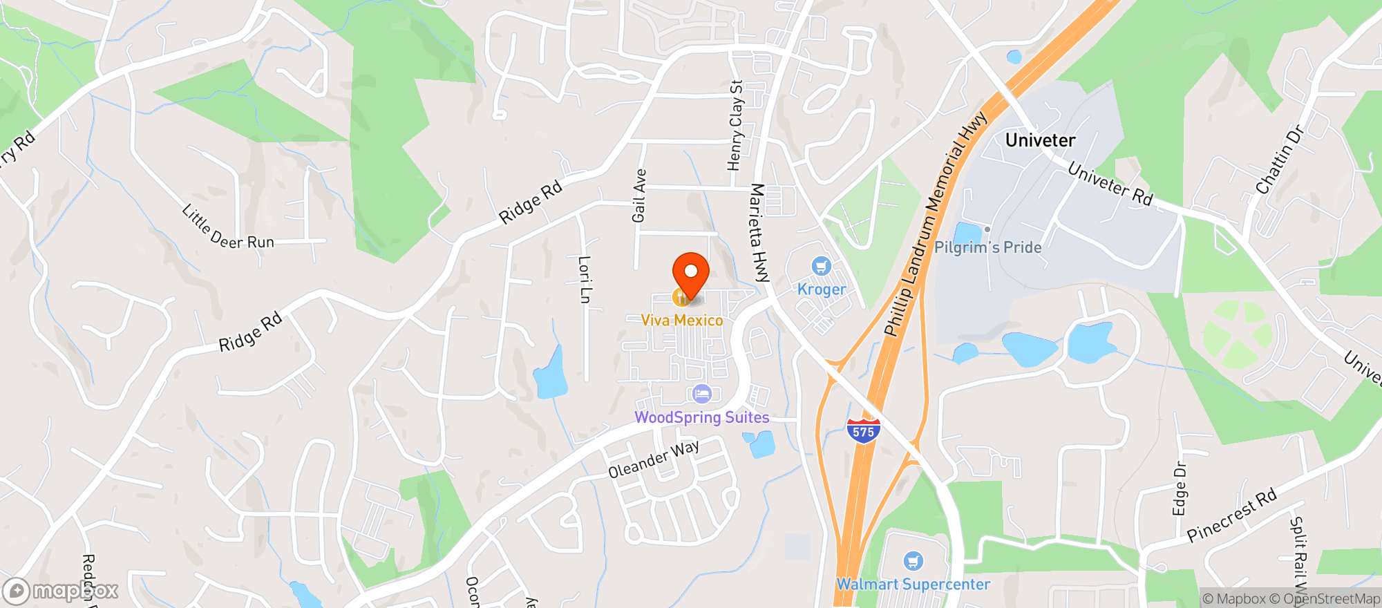 Map showing Publix Super Market #1064