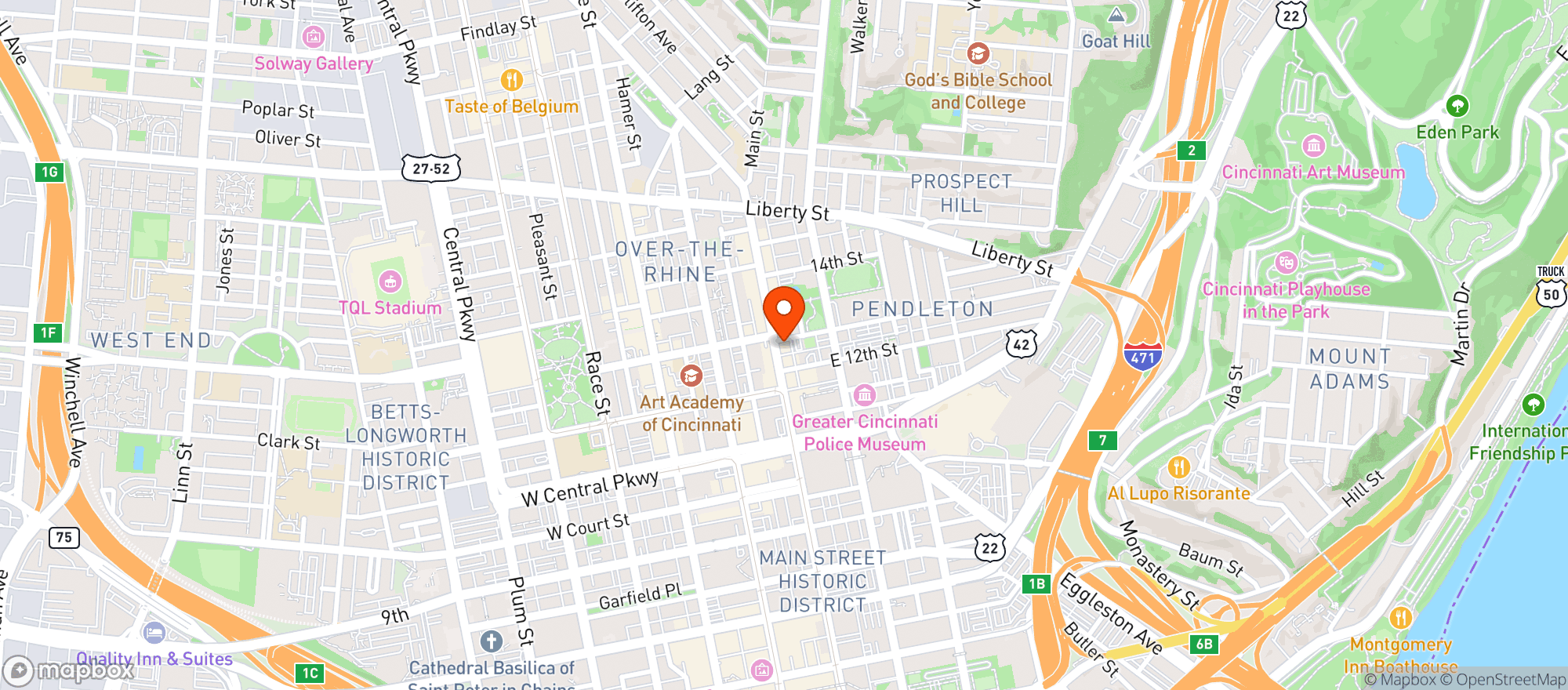 Map showing New York Groceries