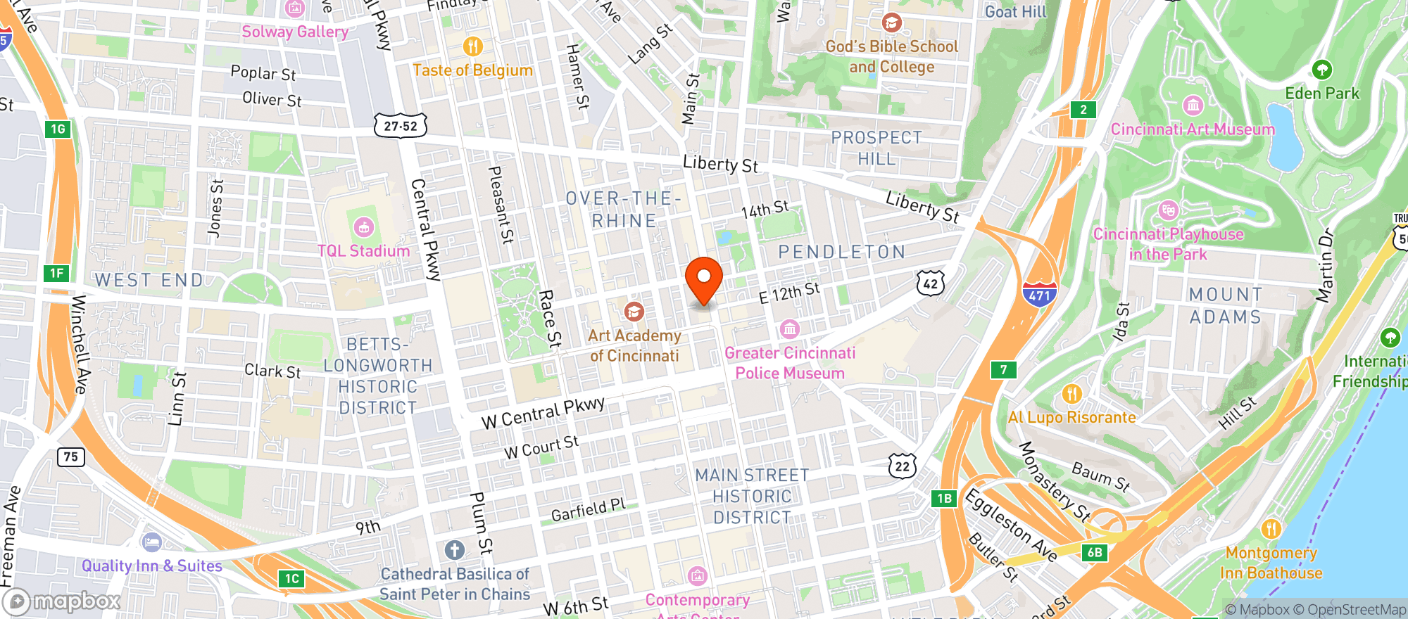 Map showing Goodfellas Pizzeria