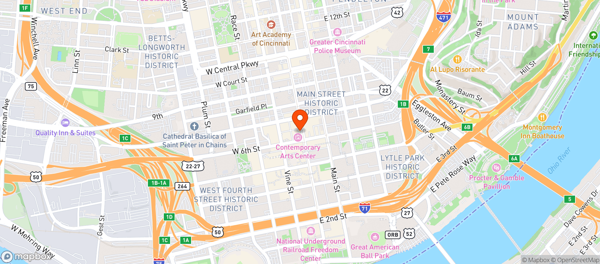 Map showing Nicholsons Pub