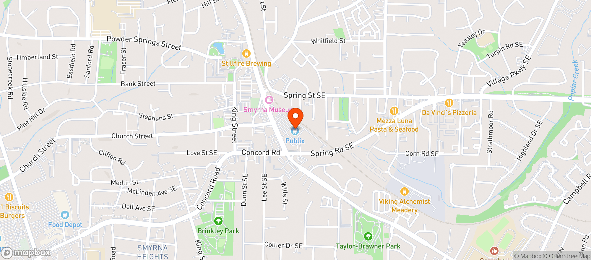Map showing Publix