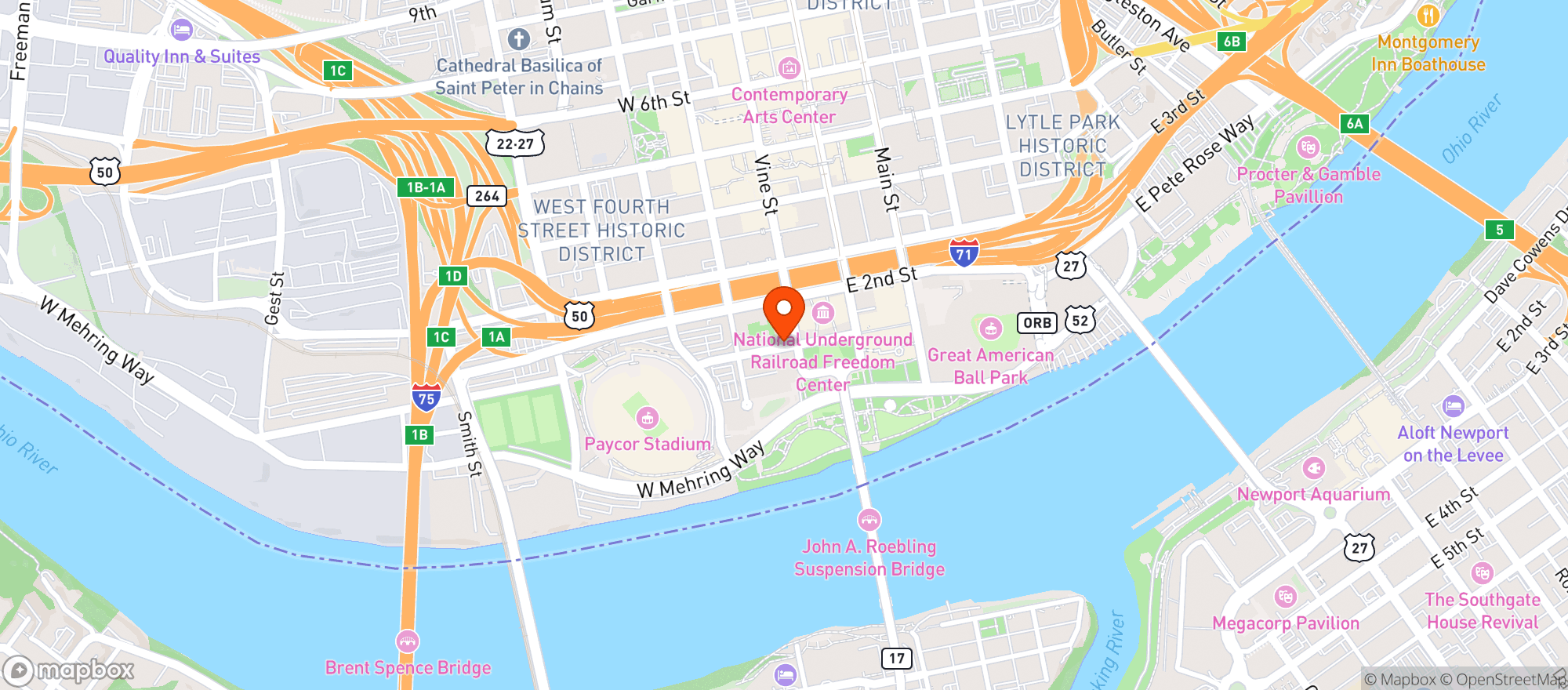 Map showing Red Leprechaun