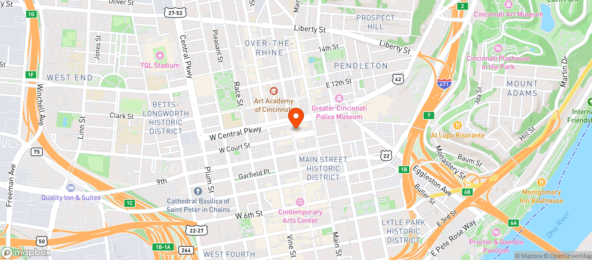 Map showing Kroger