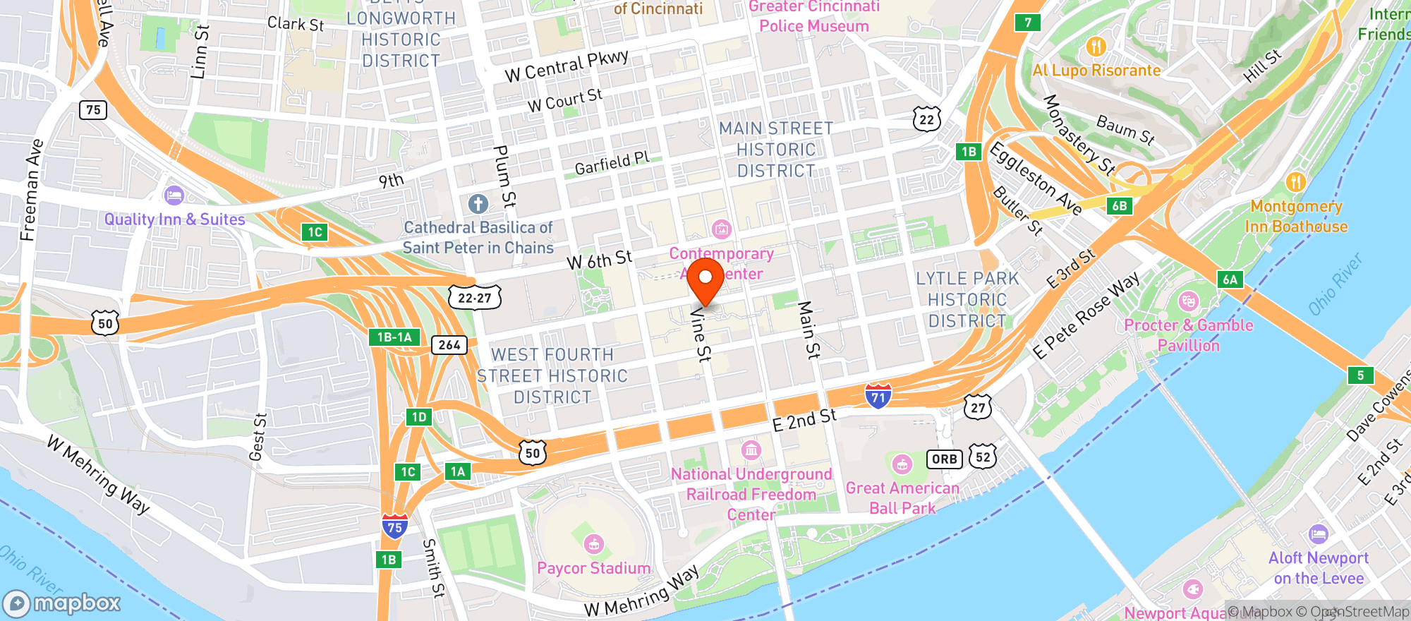 Map showing Westin Hotels & Resorts