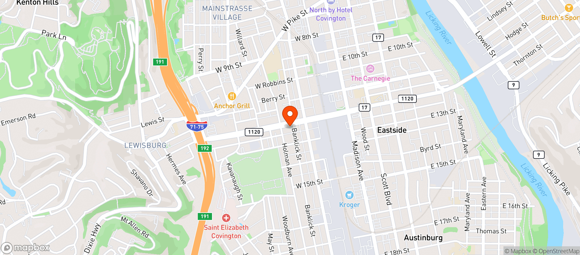 Map showing Liquor Express