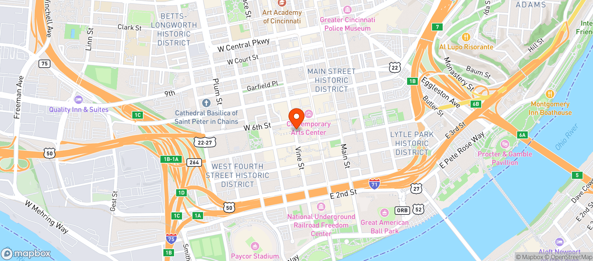 Map showing Via Vite