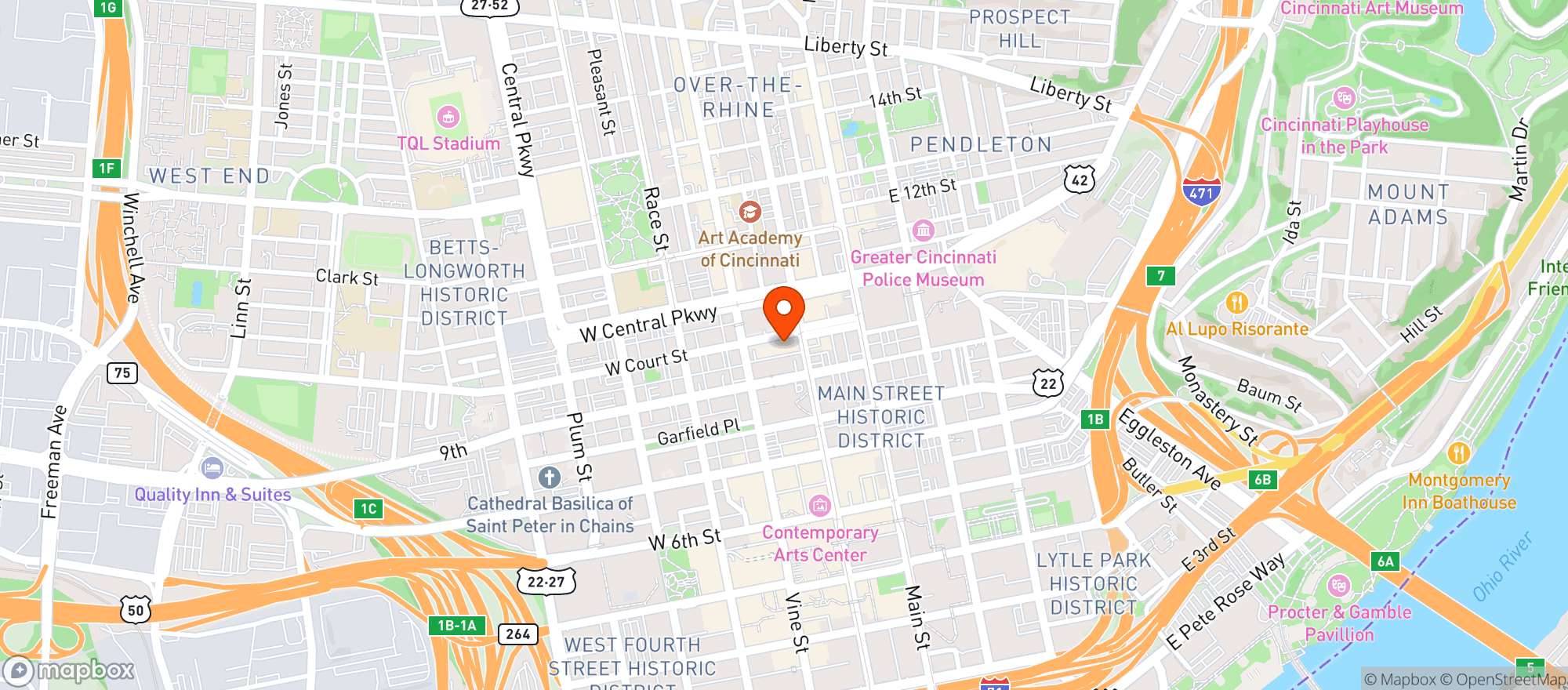 Map showing Daruma
