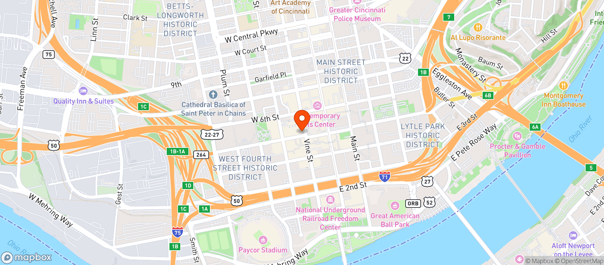 Map showing The Davidson