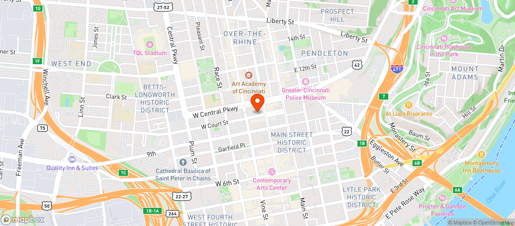 Map showing Mid City