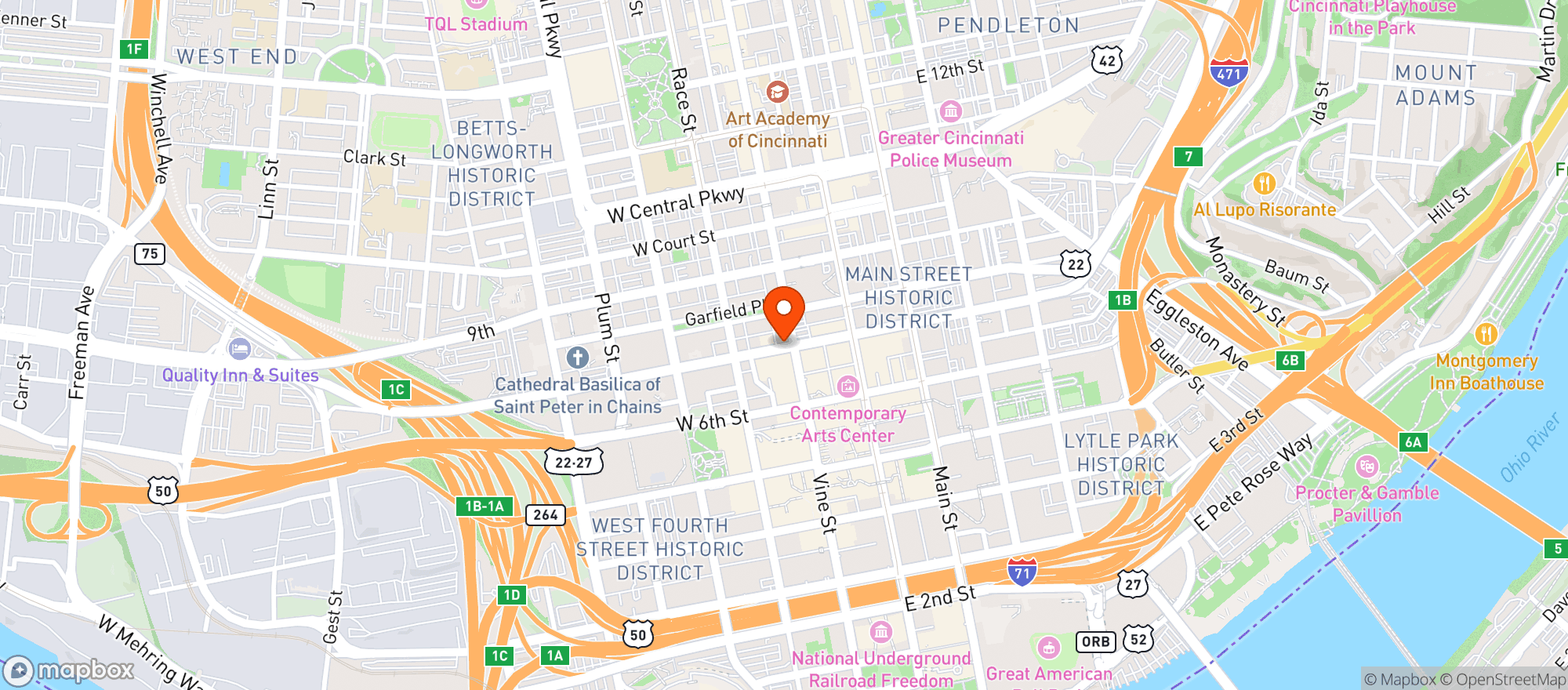 Map showing Knockback Nats