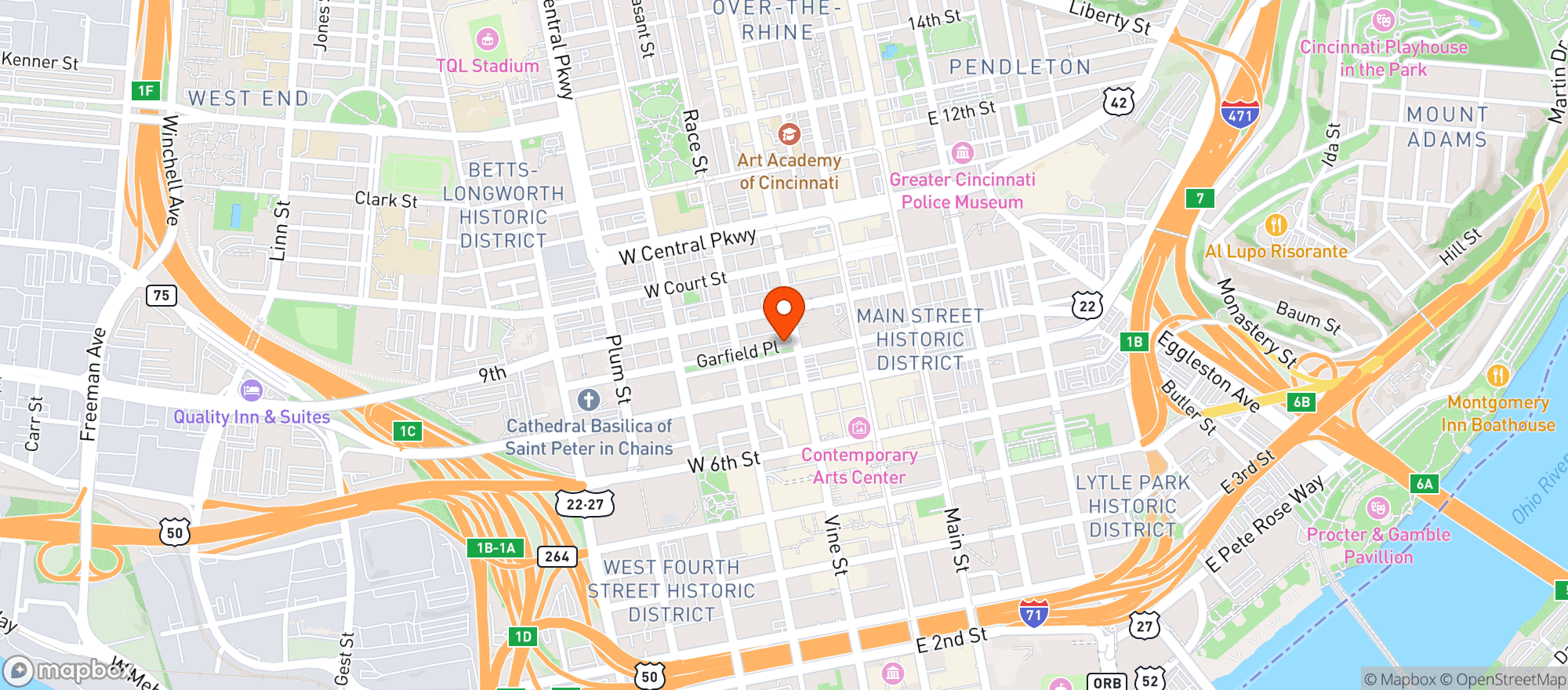Map showing Frankies Sips & Savories