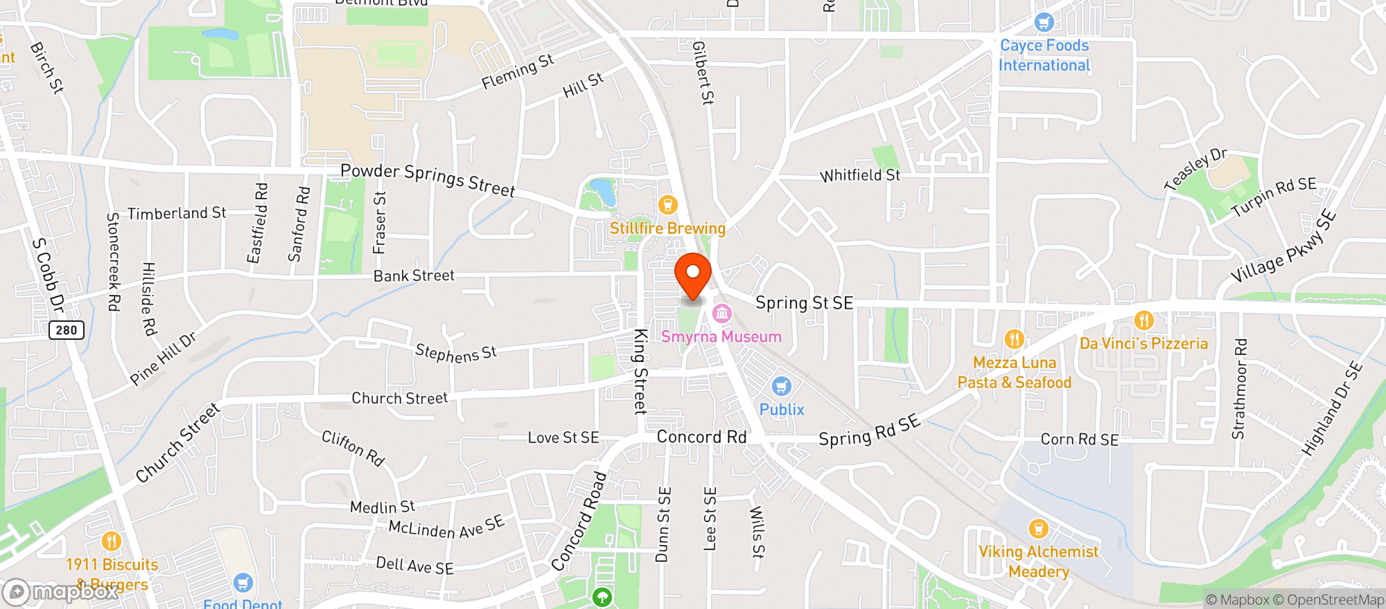 Map showing Zucca Bar & Pizzeria