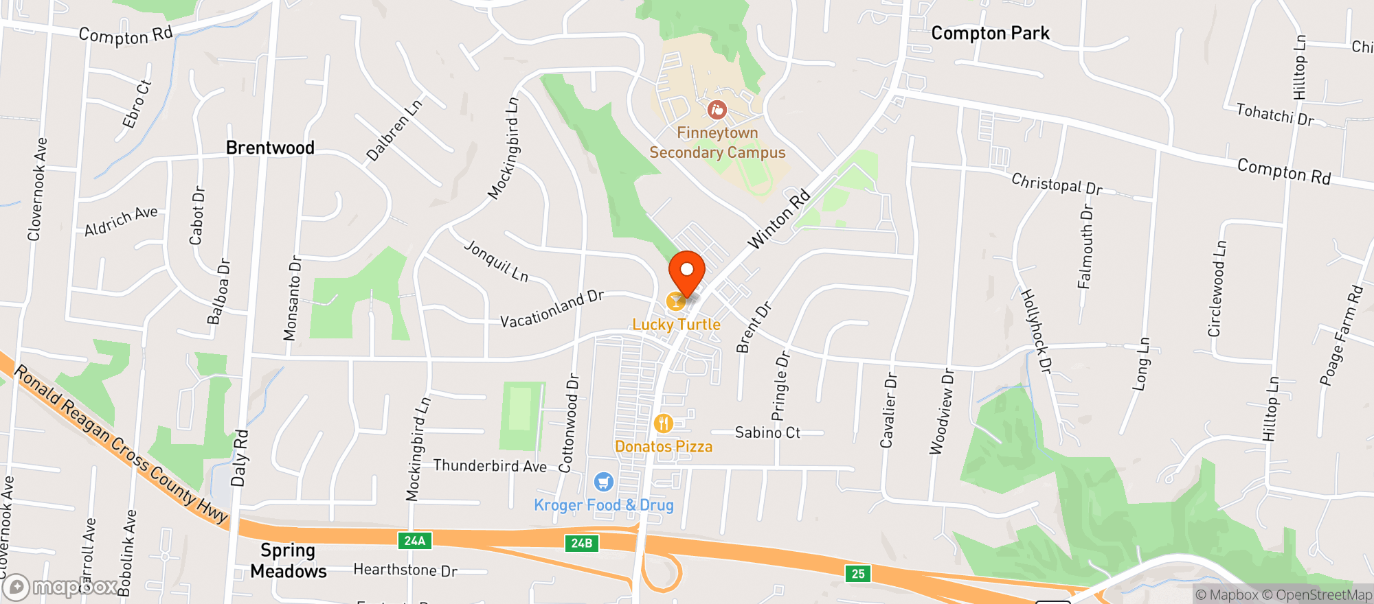 Map showing Brentwood Spirits