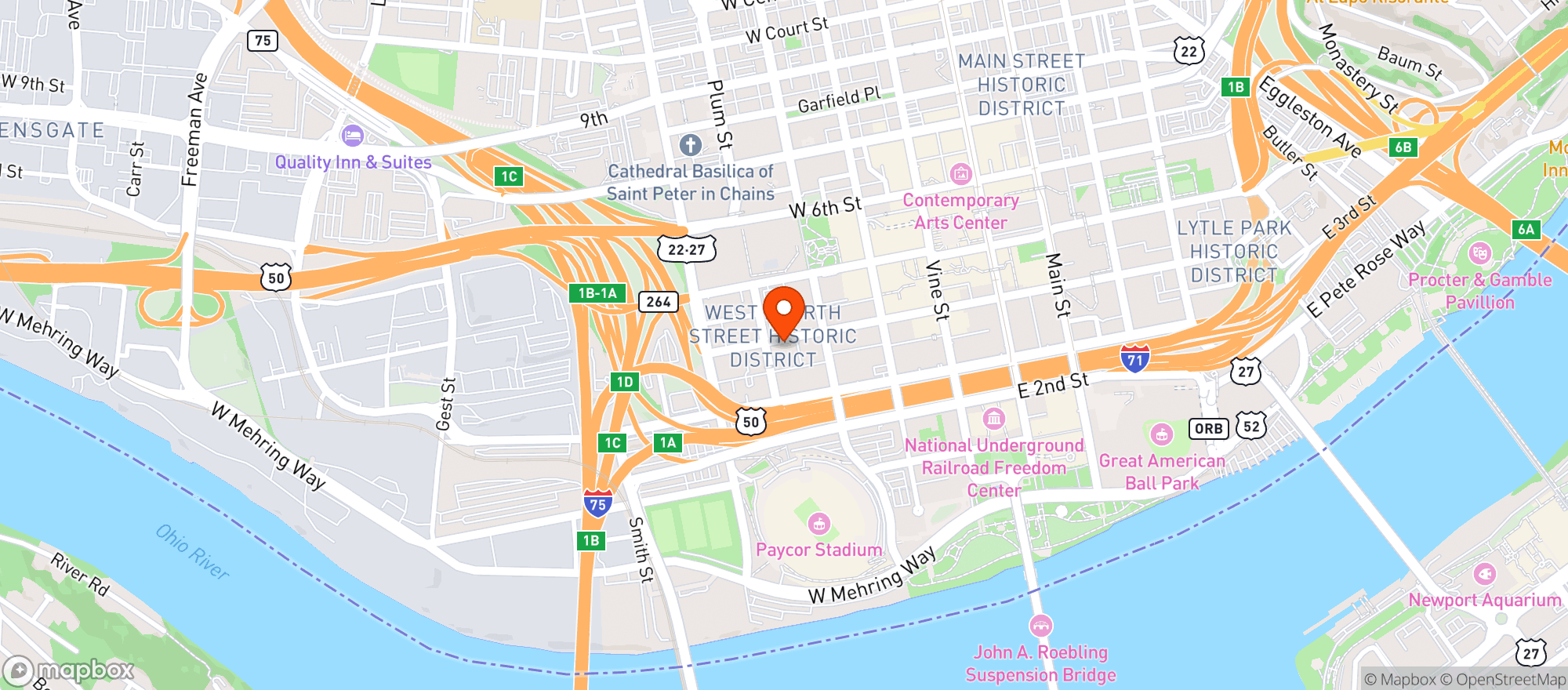 Map showing Cafe Barista & Deli
