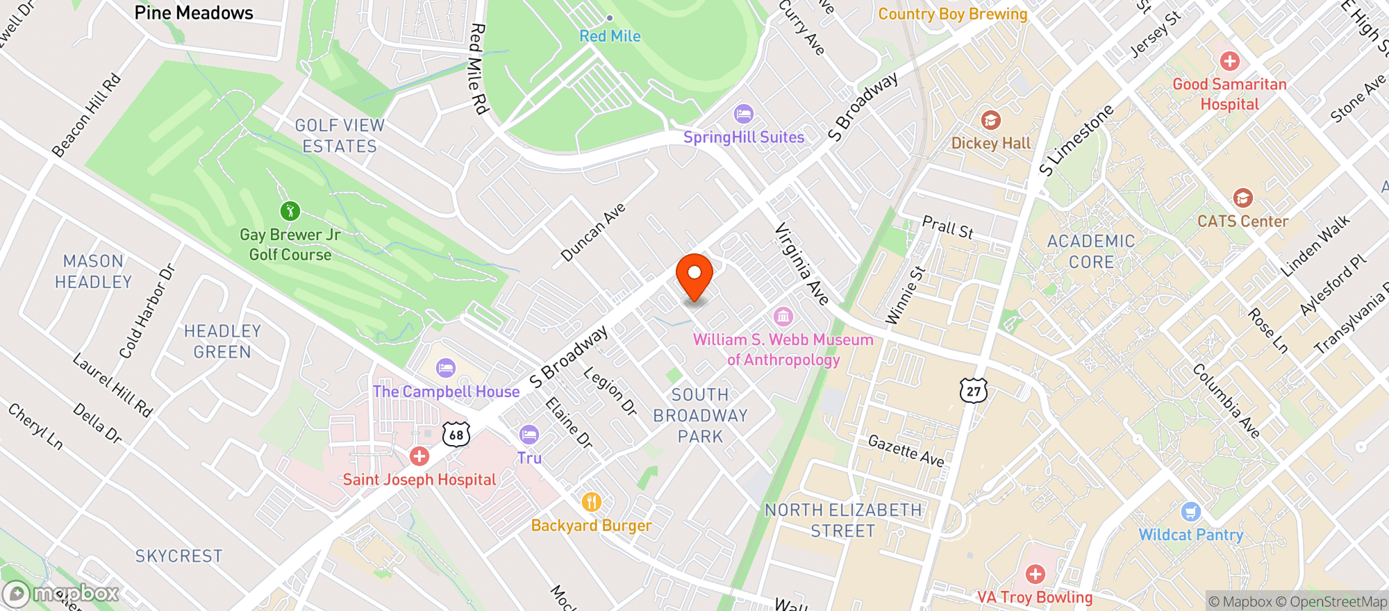 Map showing Buffalo Wild Wings Gril #15