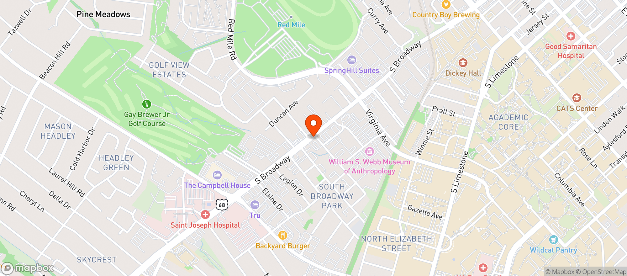 Map showing Ksbar & Grill