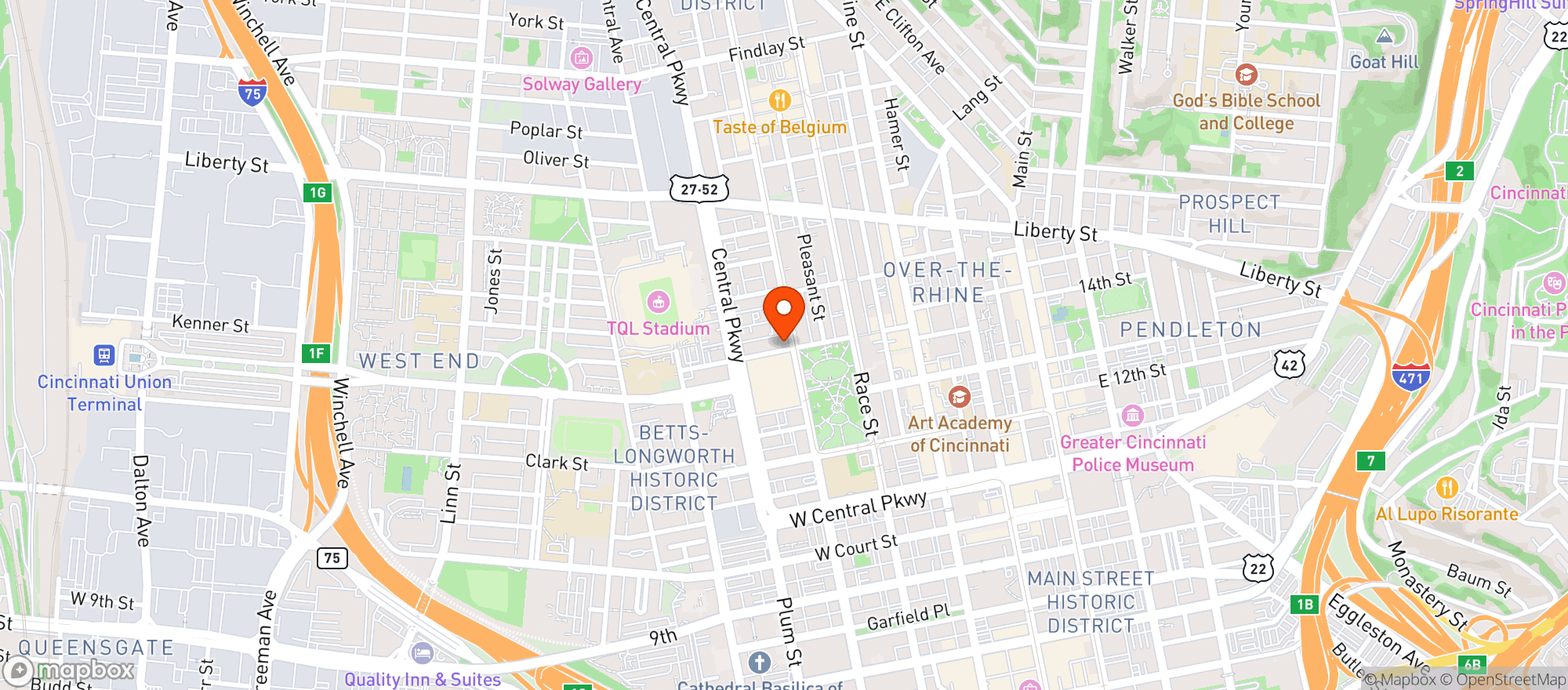 Map showing Hart & Cru