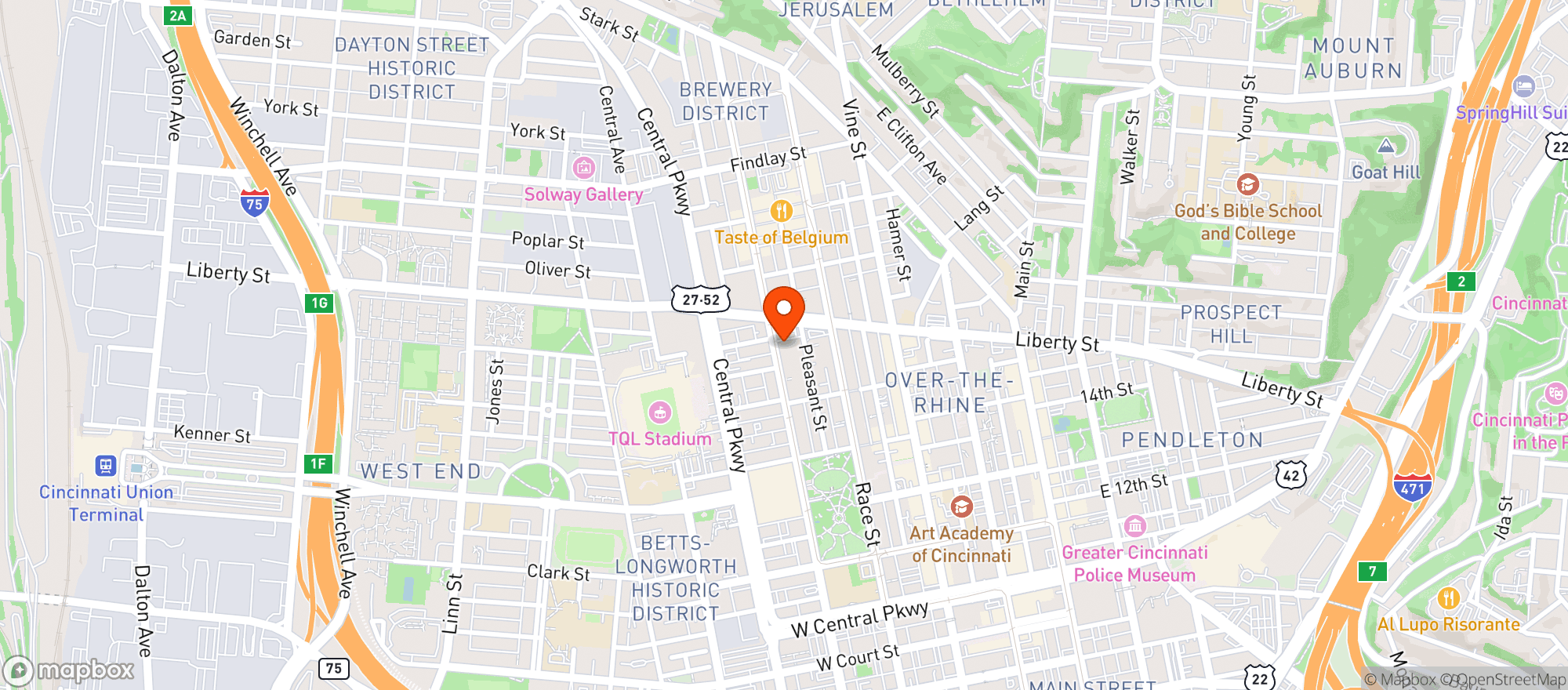 Map showing L & S Mkt