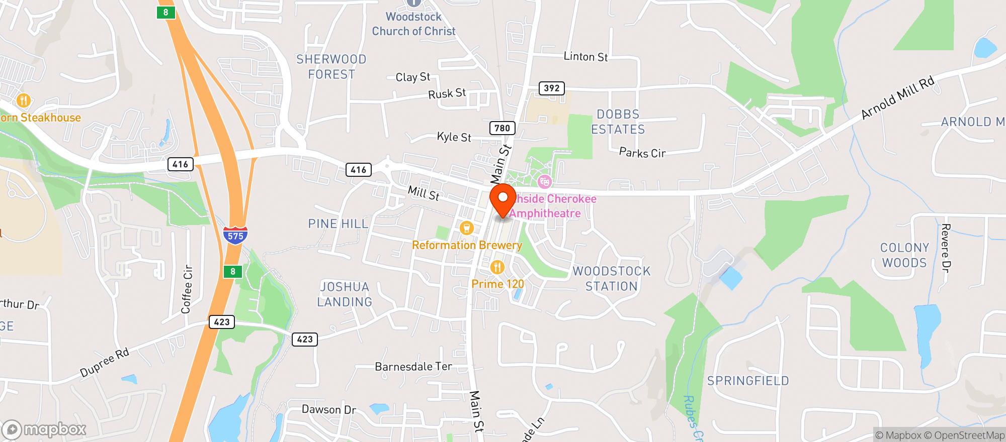 Map showing Pure Taqueria