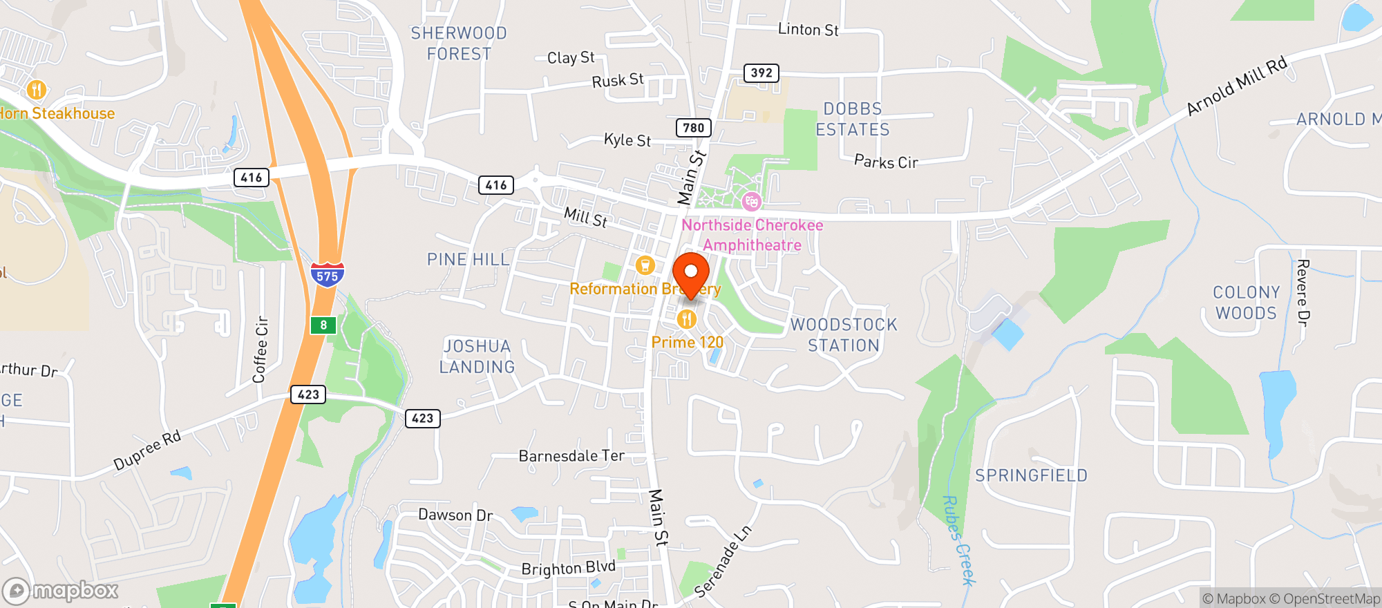 Map showing The Stout Brothers-woodstock