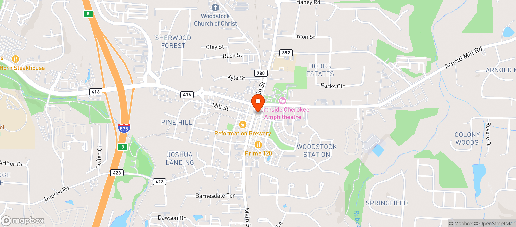 Map showing Fire & Stone