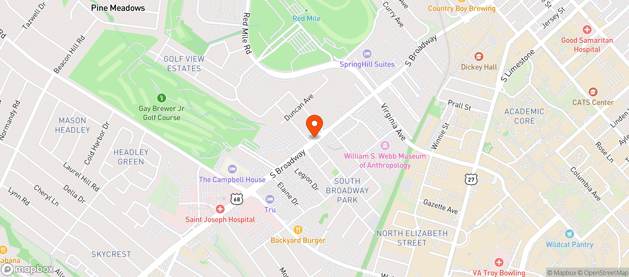Map showing Marathon