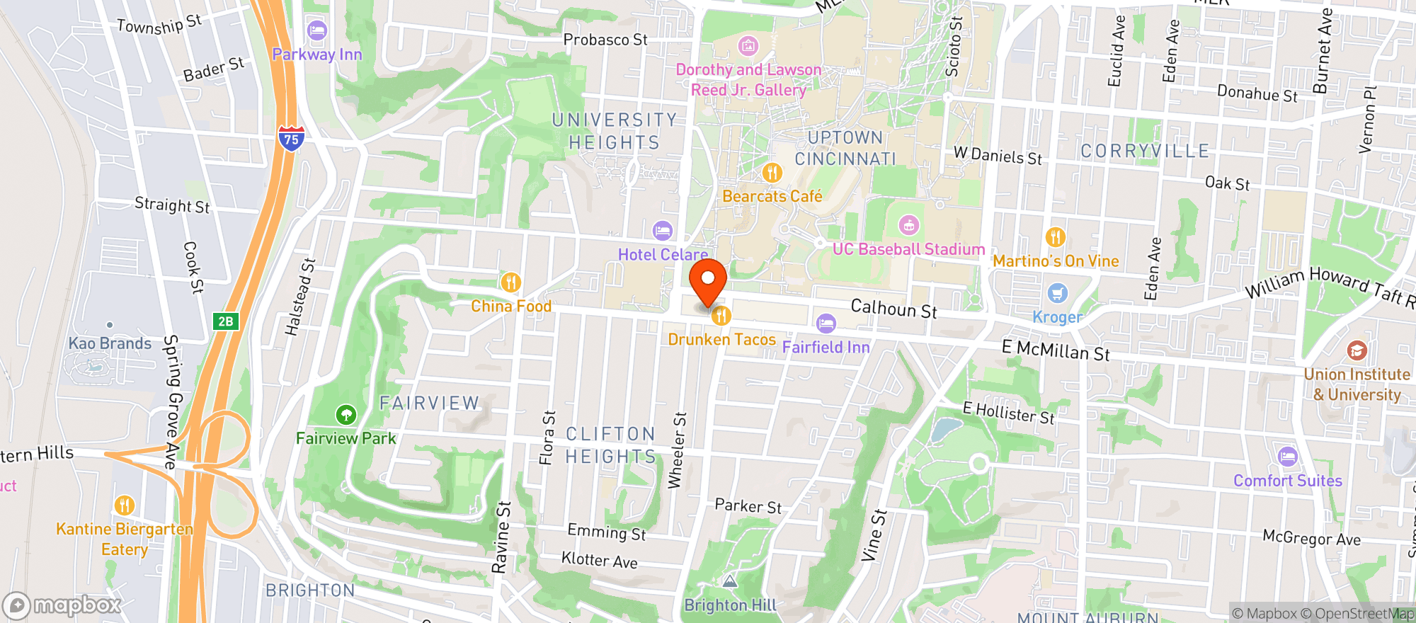 Map showing Bento Korean Rest