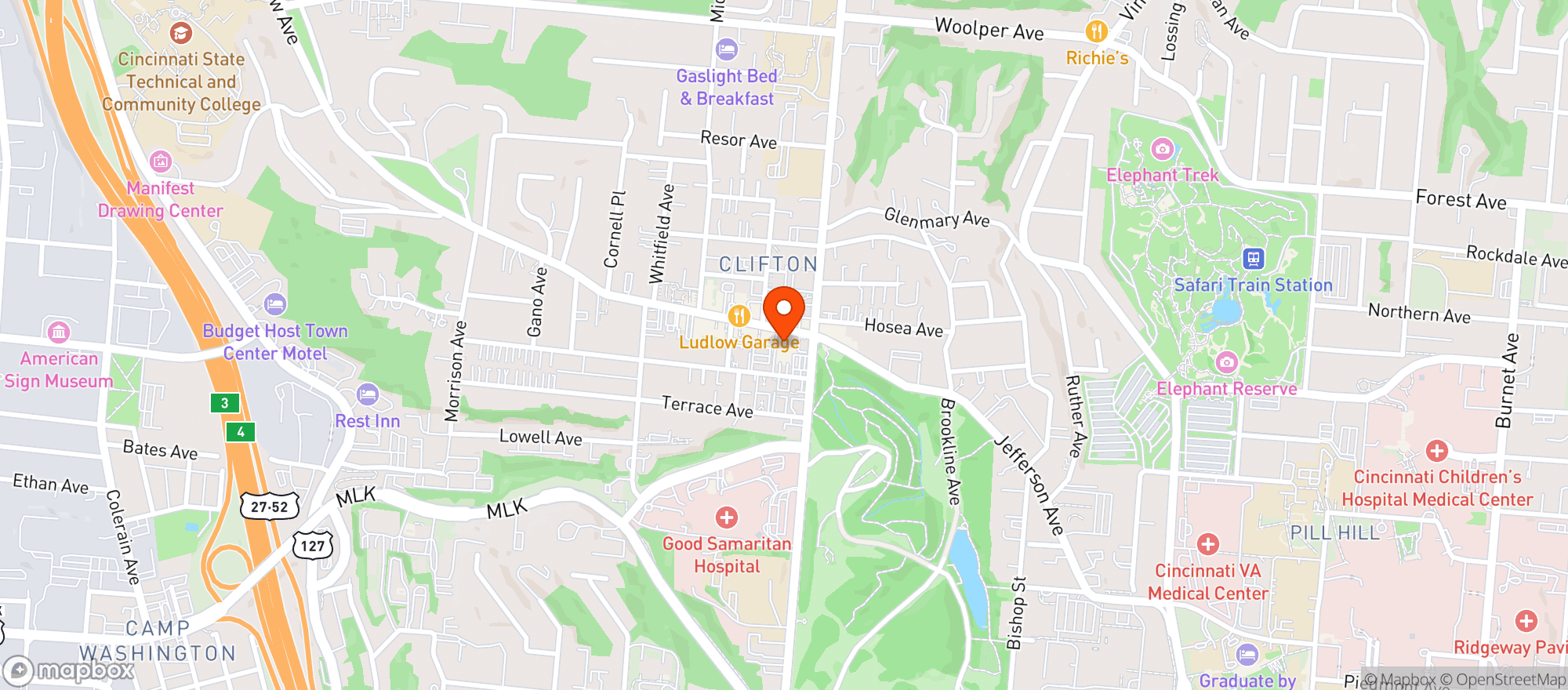 Map showing Clifton Market