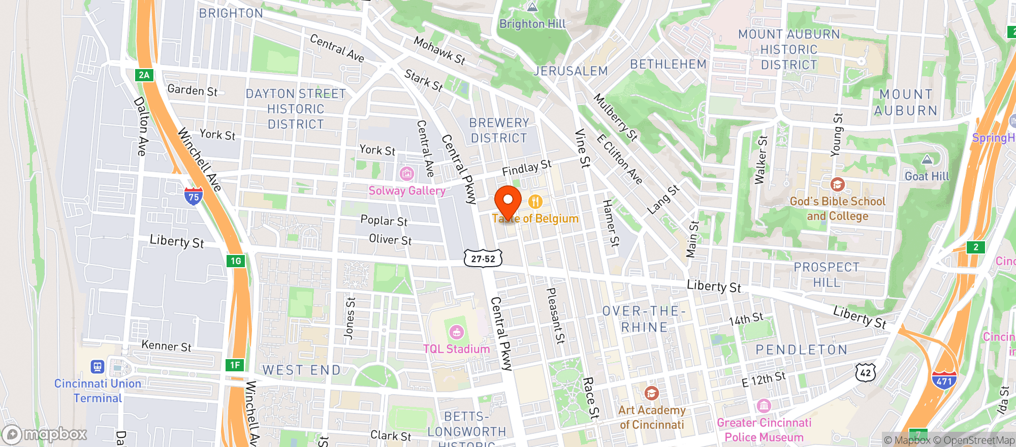 Map showing Tablespoon Cooking Co