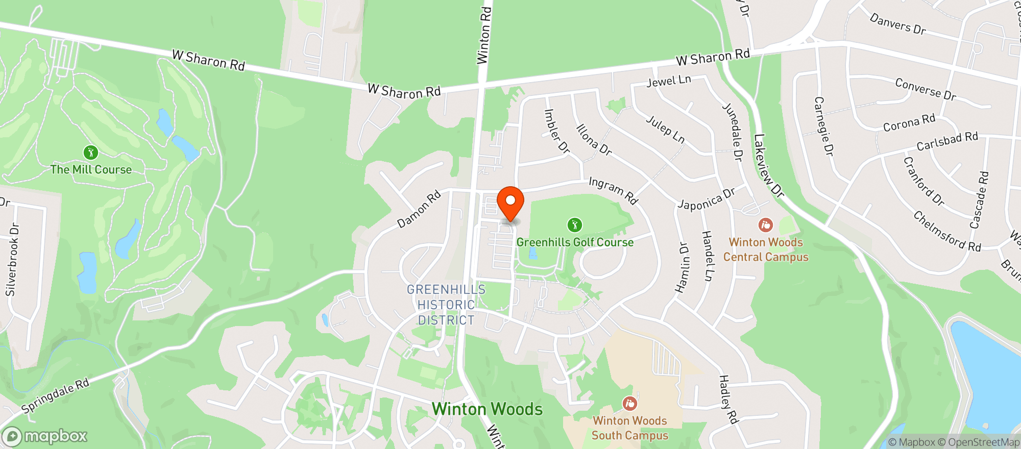 Map showing Village Keg