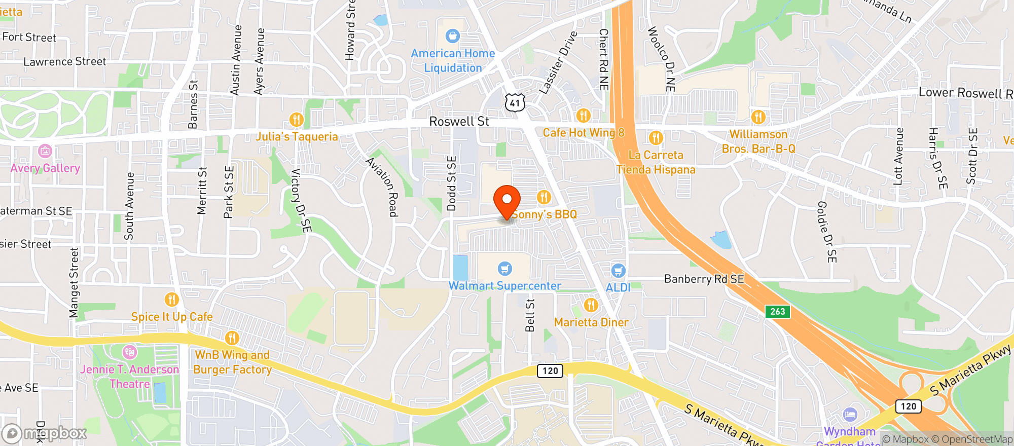 Map showing Gnc