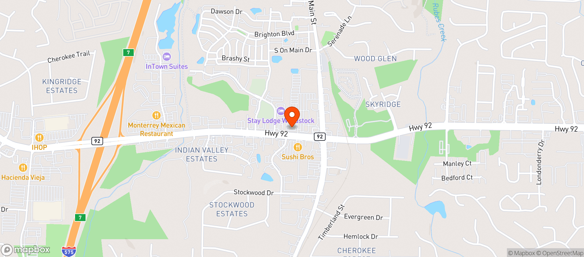 Map showing Rally Point Grille